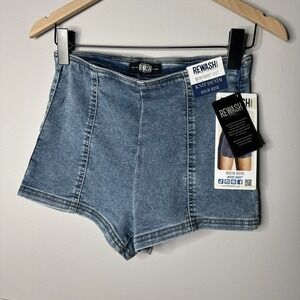 NWT Rewash micro Jean shorts size 5/27 denim high-rise Cowgirl Festival